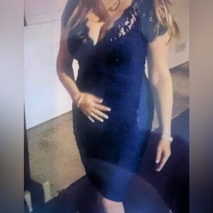 Adrianna Papell blue cocktail dress 👗